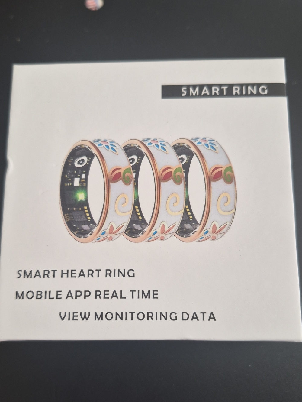 Smart Heart Ring Smart Ring - Floral White